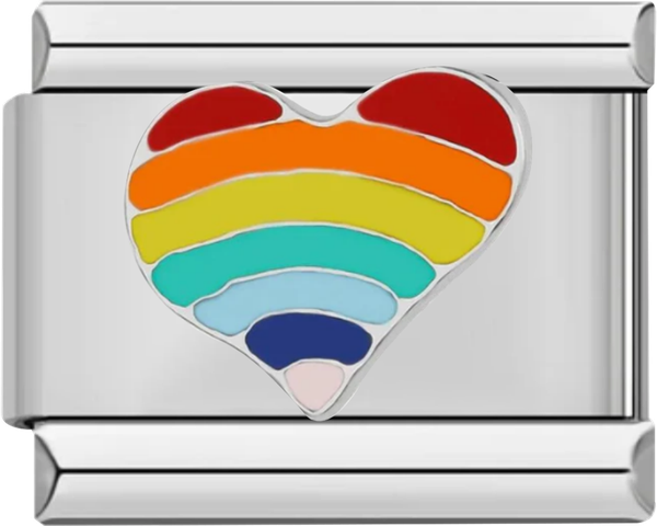 Rainbow Heart, on Silver - rainbow heart on silver.png
