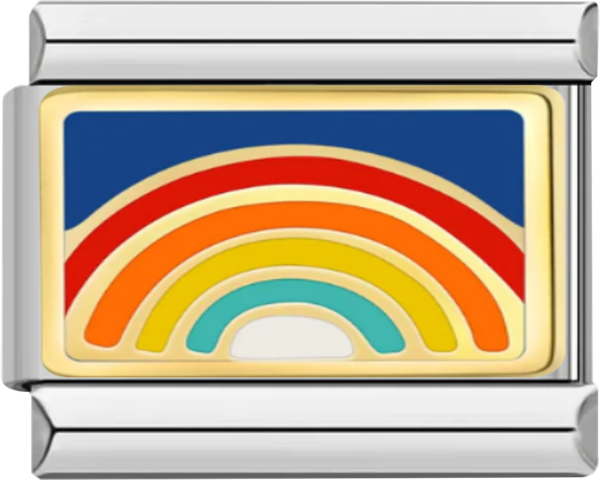Rainbow in the Night, on Silver - rainbow in the night on silver.png