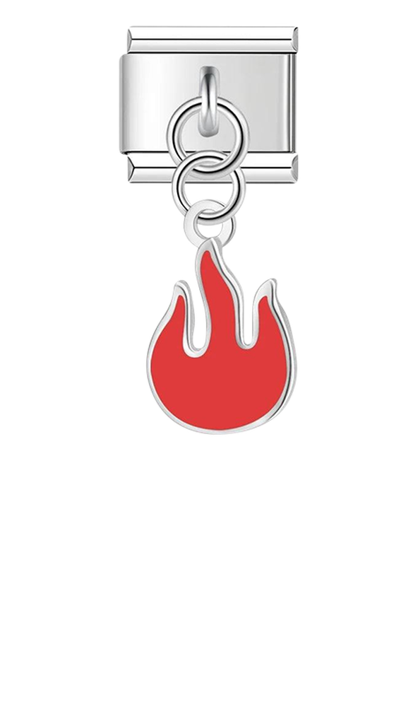 Red Flame, on Silver - red-flame-on-silver-charms-45958482100559.png