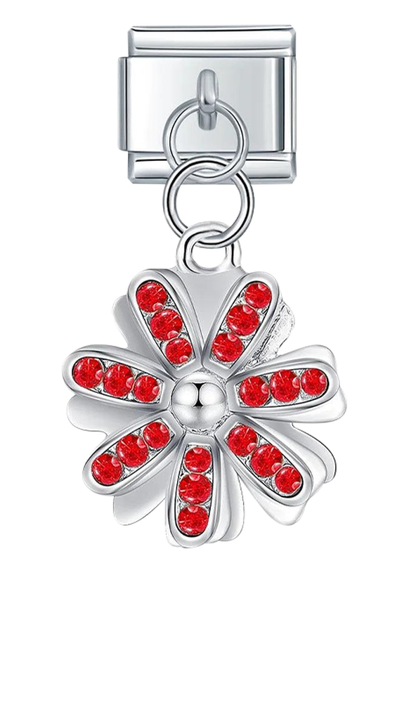Red Flower with Stones - red-flower-with-stones-charms-45393537040719.png