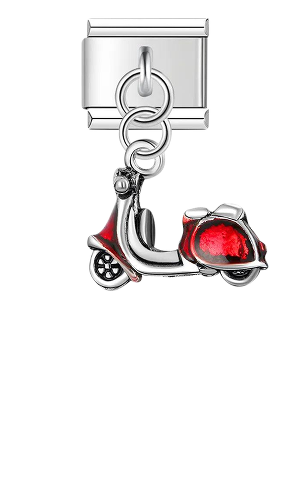 Red Scooter, on Silver - red-scooter-on-silver-charms-45934279262543.png