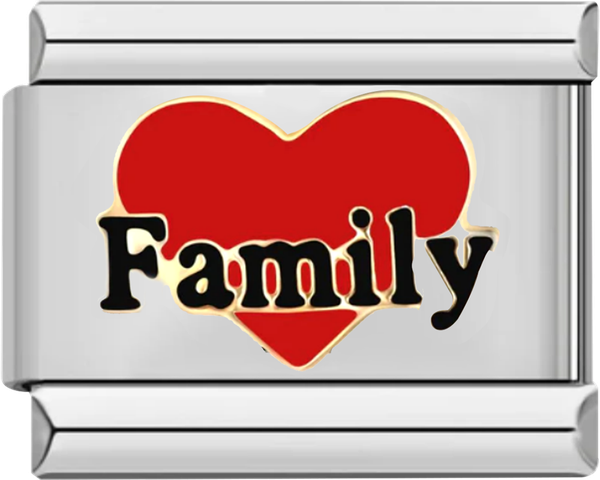 Red Heart, Family, on Silver - red heart family on silver.png