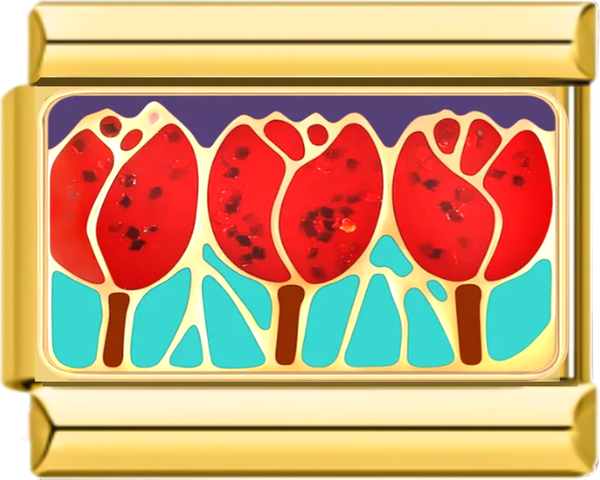 Red Tulips and Its Green Leaves - red tulips and its green leaves.png