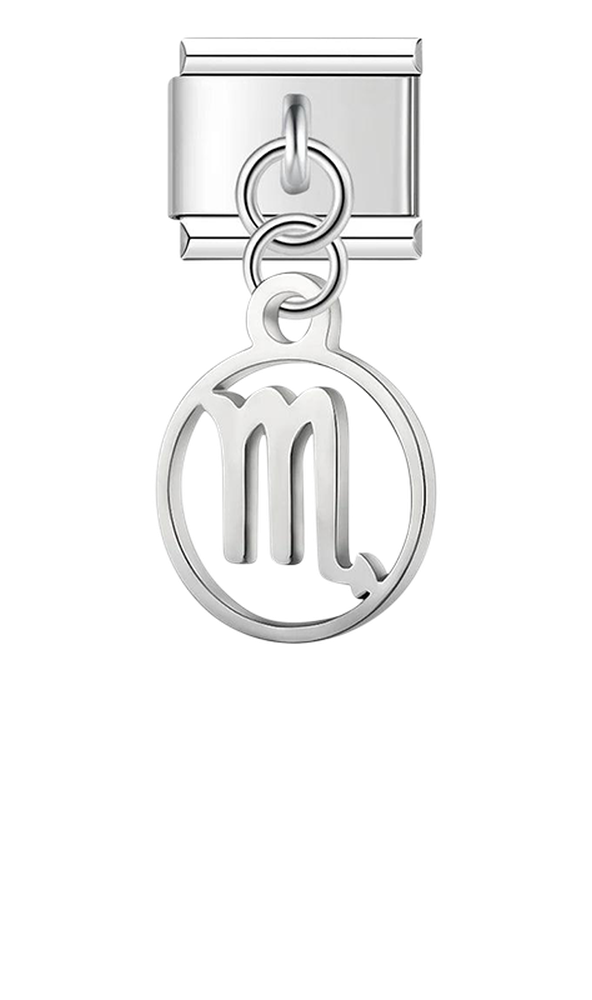 Scorpio Sign, on Silver - scorpio-sign-on-silver-charms-45942018376015.png