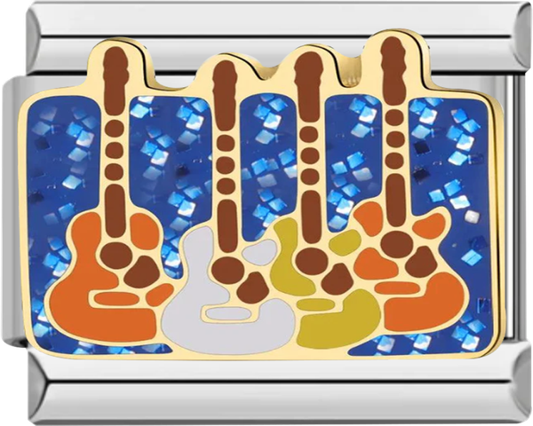 Several Guitars, on Silver - several guitars on silver.png