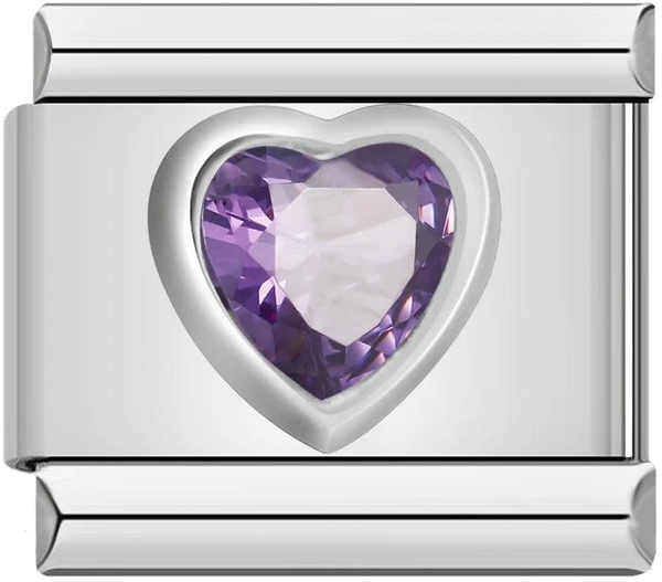 Silver Heart with Purple Stone, on Silver - silver-heart-with-purple-stone-on-silver-45921888665935.png