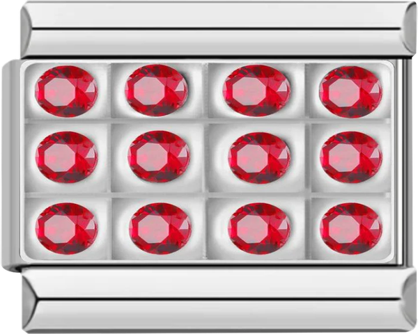 Silver Plate with Red Stones - silver plate with red stones charms official.png