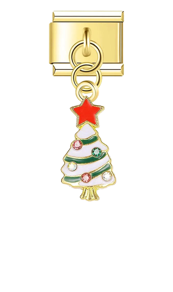 Snowy Christmas Tree with its Red Star - snowy-christmas-tree-with-its-red-star-charms-45394733138255.png