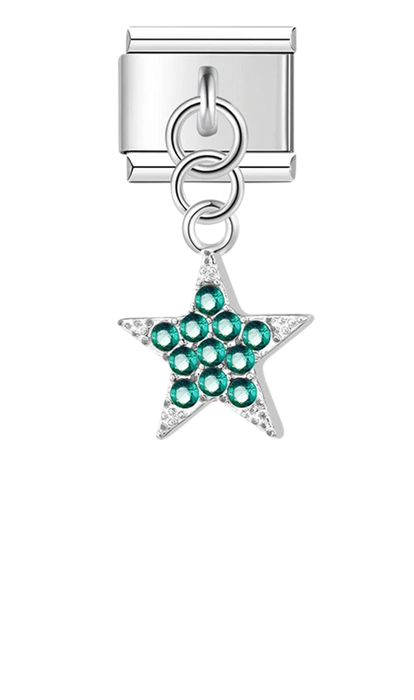 Star with Turquoise Stones, on Silver - star-with-turquoise-stones-on-silver-charms-45921569046863.png