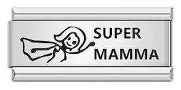 Super Mamma, on Silver - super-mamma-on-silver-charms-45934178173263.webp