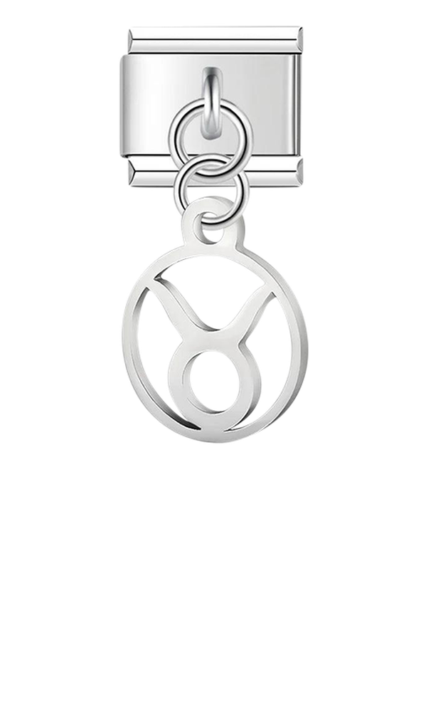 Taurus Sign, on Silver - taurus-sign-on-silver-charms-45942018179407.png