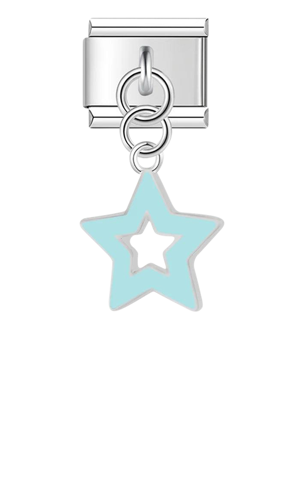 Turquoise Star, on Silver - turquoise-star-on-silver-charms-45921570423119.png