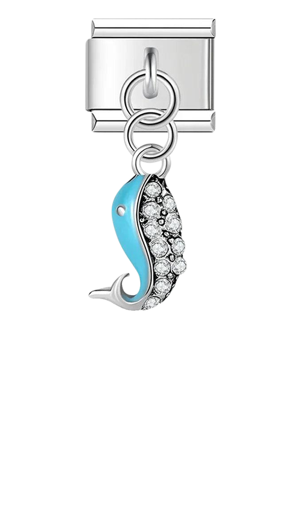 Turquoise Whale with Stones, on Silver - turquoise-whale-with-stones-on-silver-charms-45960923218255.png