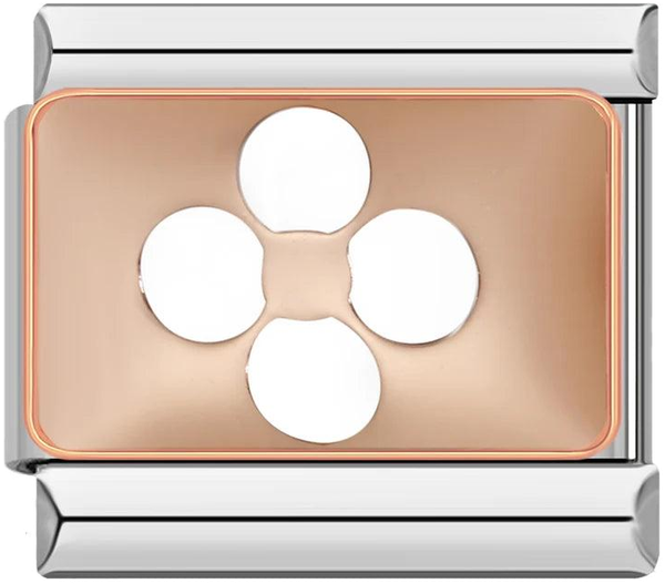 White 4 Leaf Clover, on Rose Gold - white-4-leaf-clover-on-rose-gold-45394063196495.png
