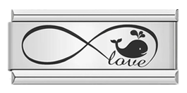 Unendliche Liebe mit Wal, auf Silber