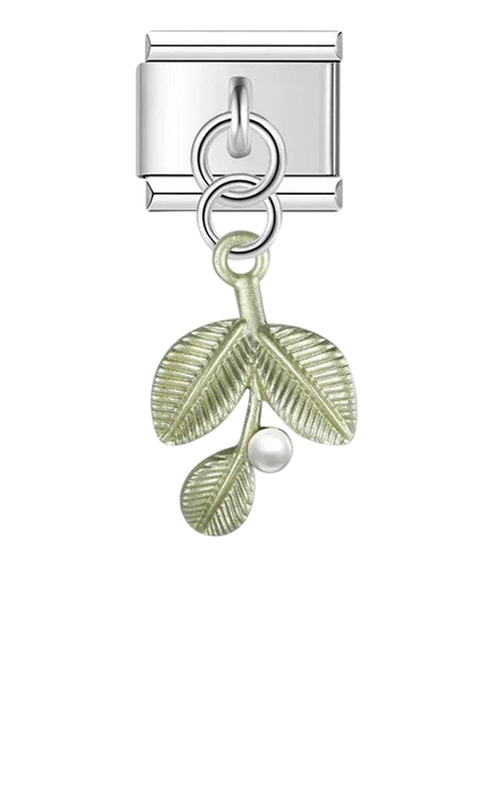 3 Light Green Leaves, on Silver - 3-light-green-leaves-on-silver-charms-45931601330511.png