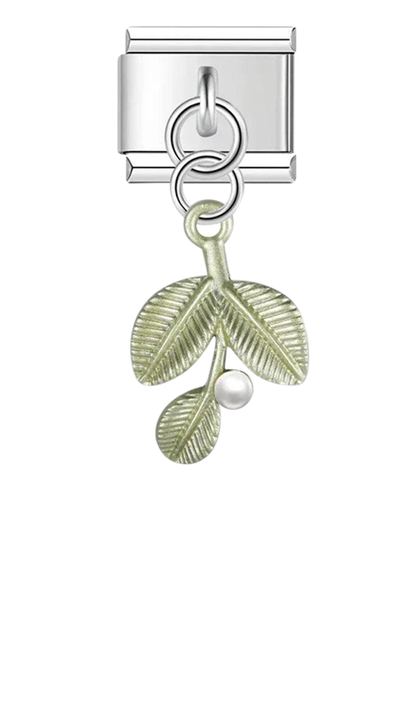 3 Light Green Leaves, on Silver - 3-light-green-leaves-on-silver-charms-45931601330511.png