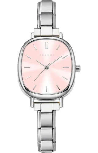 Capri Watch Silver – Pink Dial Edition