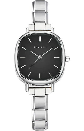 Capri Watch Silver – Black Dial Edition