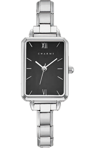 Como Watch Silver – Black Dial Edition