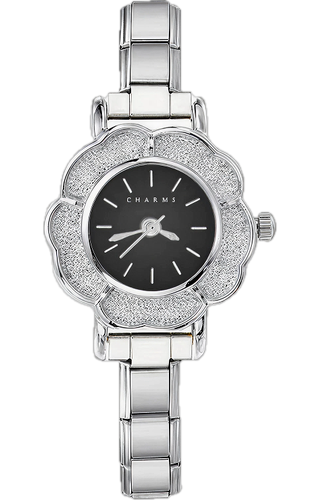 Florence Watch Silver – Black Dial Edition
