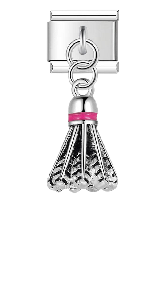 Badminton Flywheel, on Silver - badminton-flywheel-on-silver-charms-45960922300751.png