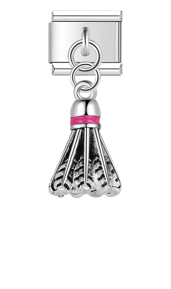 Badminton Flywheel, on Silver - badminton-flywheel-on-silver-charms-45960922300751.png