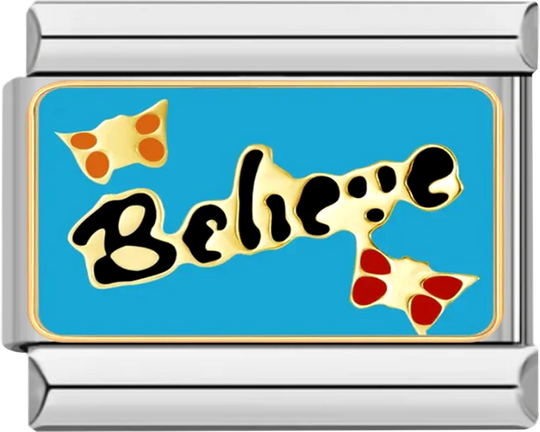 Believe in Black with Butterflies, on Silver - believe in black with butterflies.png