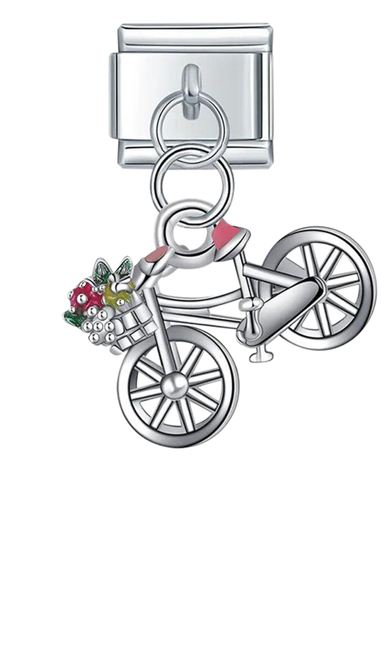 Bike with Basket, on Silver - bike-with-basket-on-silver-charms-45932544491855.png