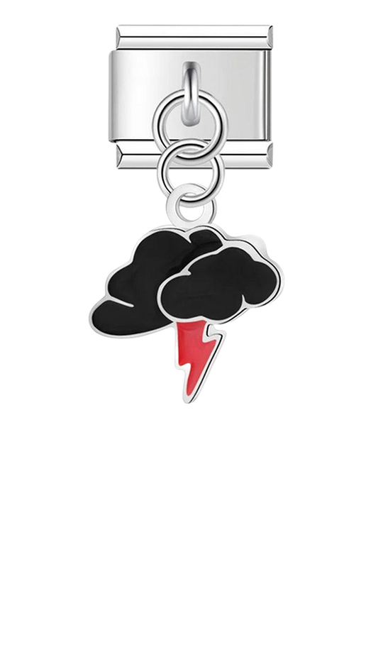 Black Cloud and Thunder, on Silver - black-cloud-and-thunder-on-silver-charms-45958481805647.png