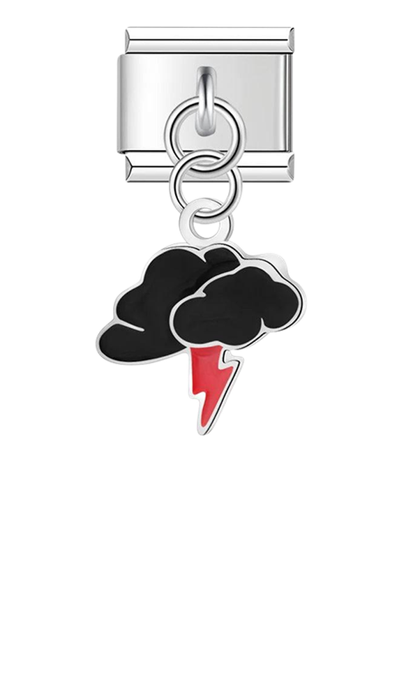 Black Cloud and Thunder, on Silver - black-cloud-and-thunder-on-silver-charms-45958481805647.png