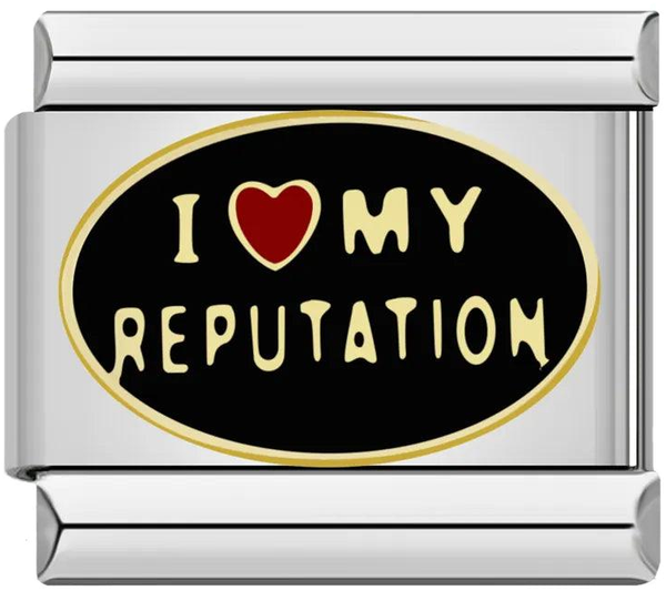 Black Plate, I Love my Reputation in Gold, on Silver - black-plate-i-love-my-reputation-in-gold-on-silver-45438453088591.png