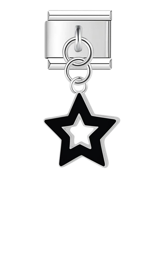 Black Star, on Silver - black-star-on-silver-charms-45921570259279.png