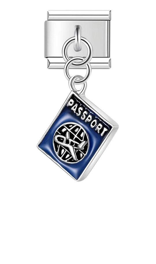 Blue Passport, on Silver - blue-passport-on-silver-charms-45960921416015.png