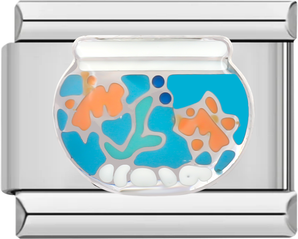 Bowl of Goldfish, on Silver - bowl of goldfish on silver.png