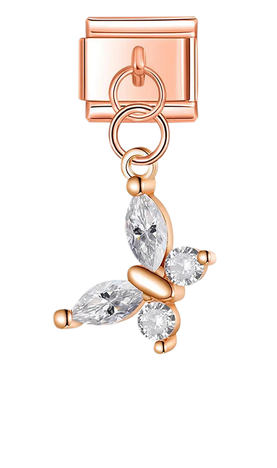 Butterfly with Large Stones, on Rose Gold - butterfly-with-large-stones-on-rose-gold-charms-45942103081295.png