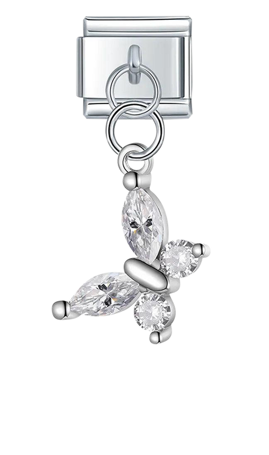 Butterfly with Large Stones, on Silver - butterfly-with-large-stones-on-silver-charms-45942102229327.png