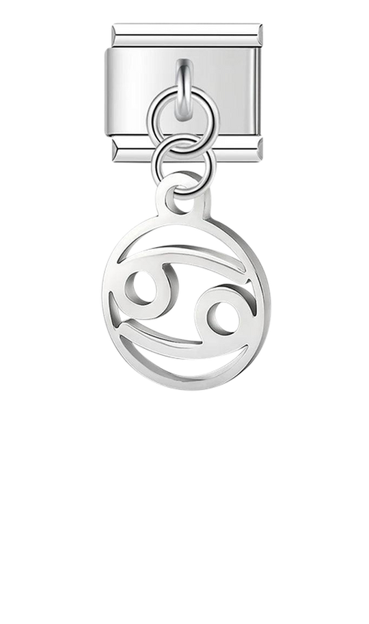 Cancer Sign, on Silver - cancer-sign-on-silver-charms-45942017720655.png