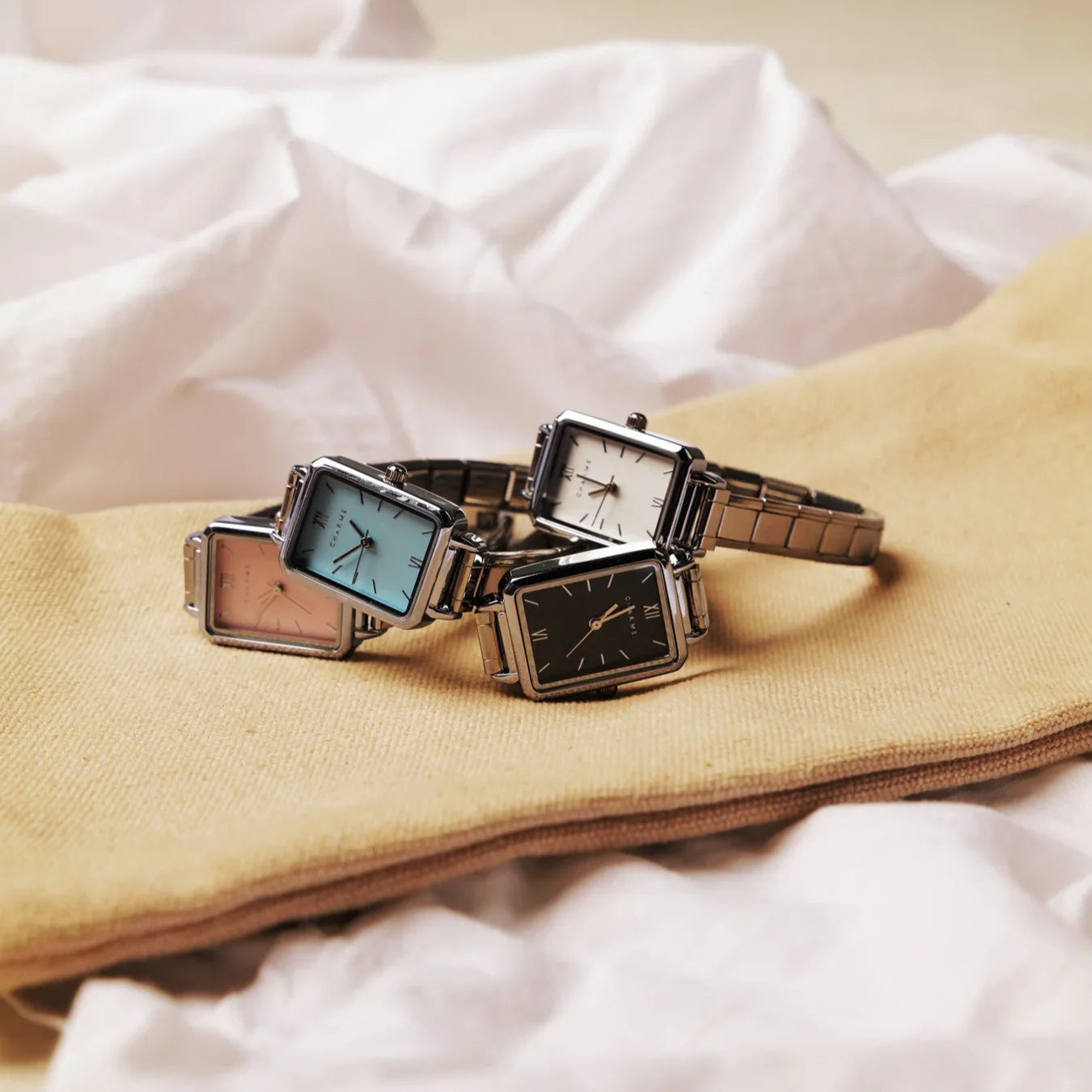 Como – Silber mit weißem Zifferblatt