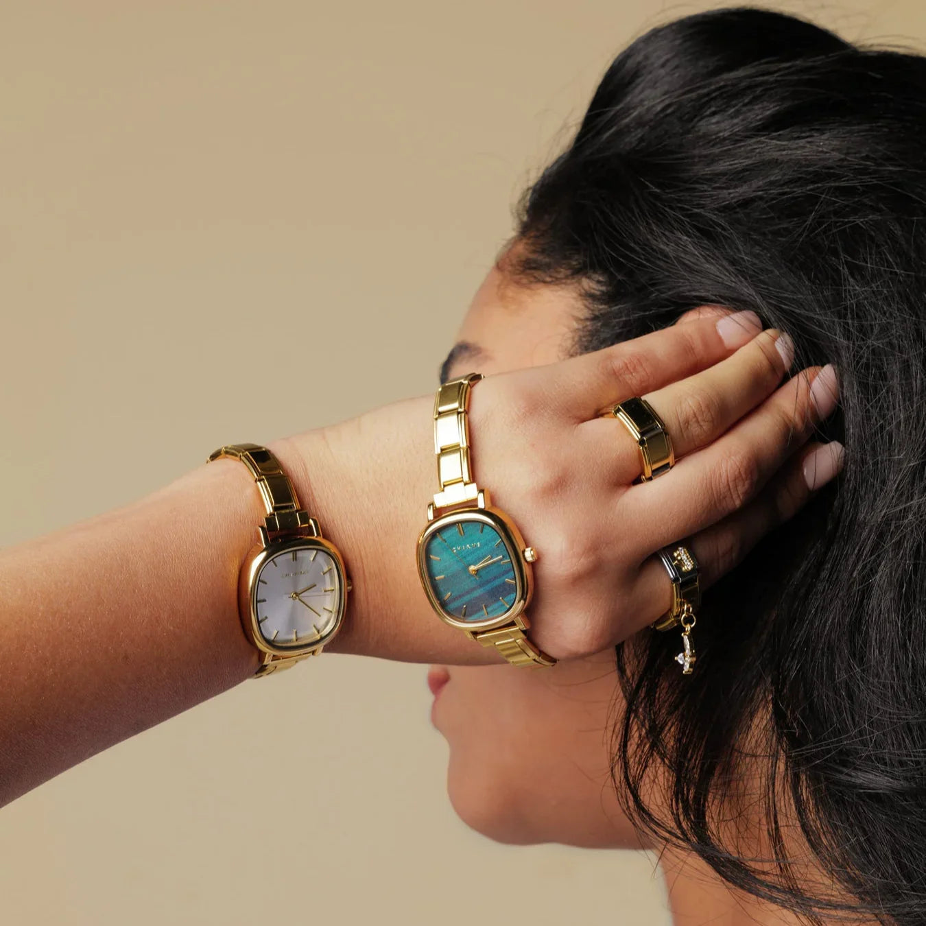 Capri – Gold mit smaragdgrünem Zifferblatt