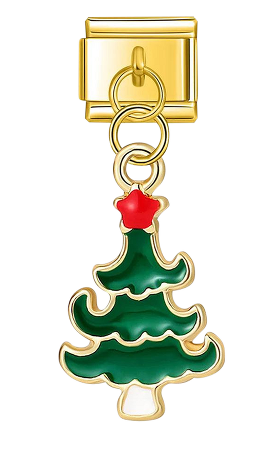 Christmas Tree, Green and Gold, and Its Red Star - christmas-tree-green-and-gold-and-its-red-star-charms-45394886197583.png