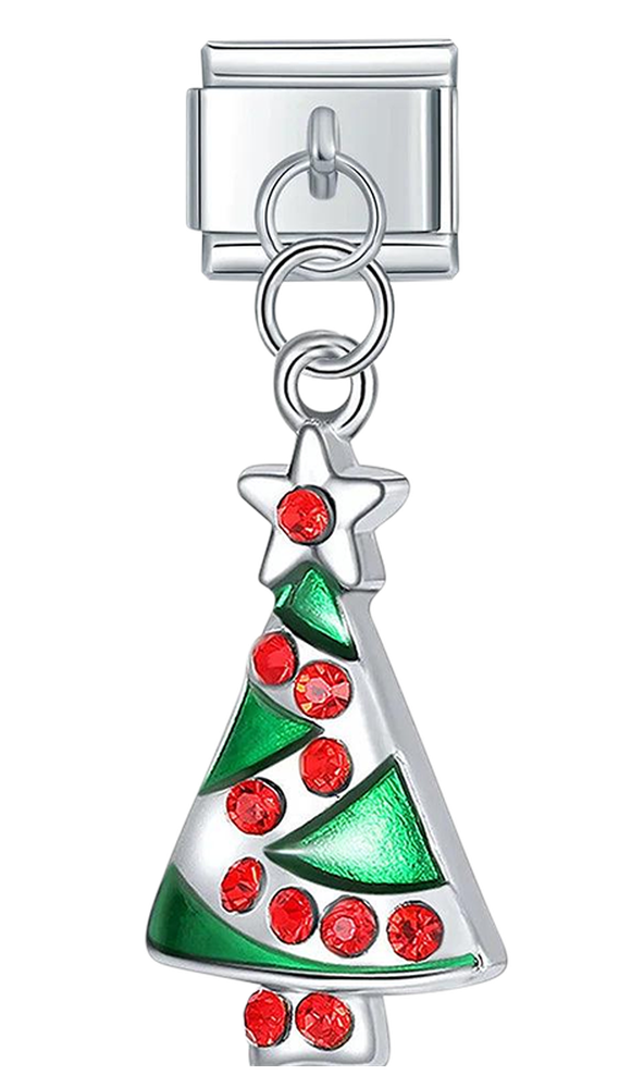 Christmas Tree, Green and Silver, and Its Red Stones - christmas-tree-green-and-silver-and-its-red-stones-charms-45394886459727.png
