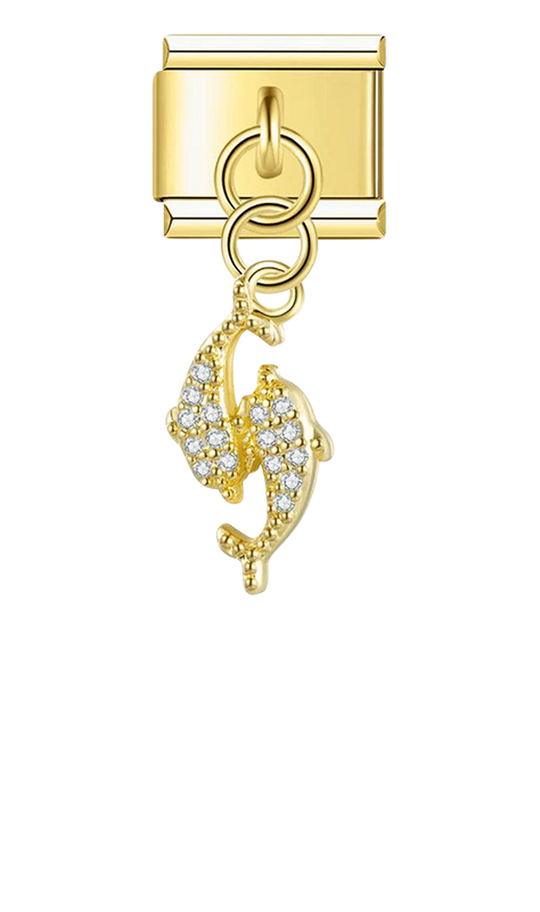 Couple Dolphins in Gold with Stones, on Gold - couple-dolphins-in-gold-with-stones-on-gold-charms-45931157586255.png