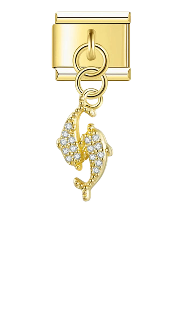 Couple Dolphins in Gold with Stones, on Gold - couple-dolphins-in-gold-with-stones-on-gold-charms-45931157586255.png