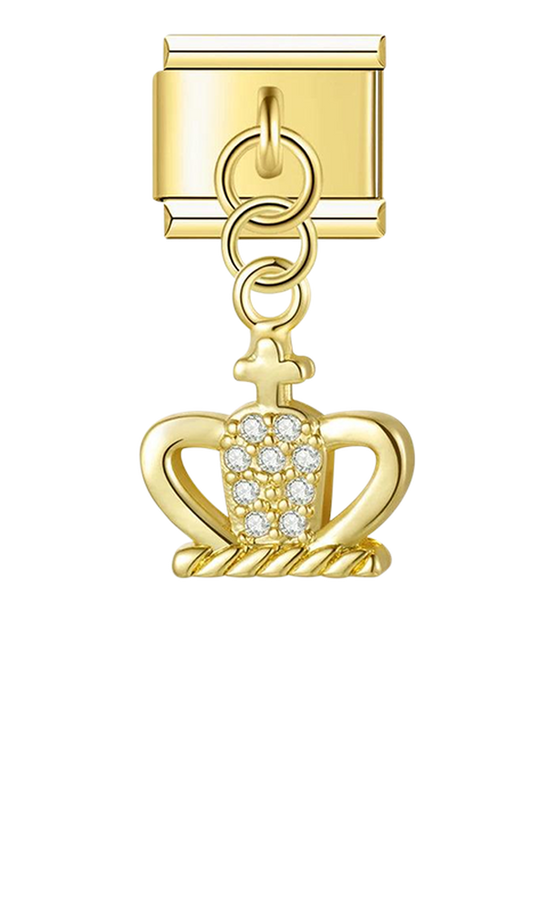 Crown King in Gold with Stones, on Gold - crown-king-in-gold-with-stones-on-gold-charms-45931157324111.png