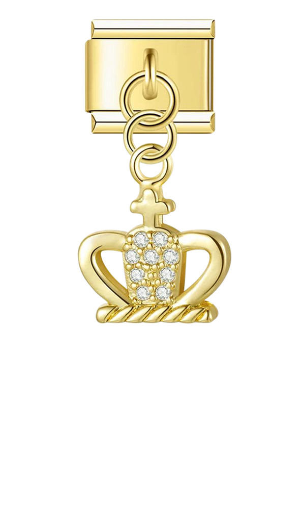 Crown King in Gold with Stones, on Gold - crown-king-in-gold-with-stones-on-gold-charms-45931157324111.png