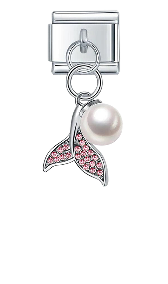 Dolphin Tail with Pink Stones, on Silver - dolphin-tail-with-pink-stones-on-silver-charms-45928146239823.png