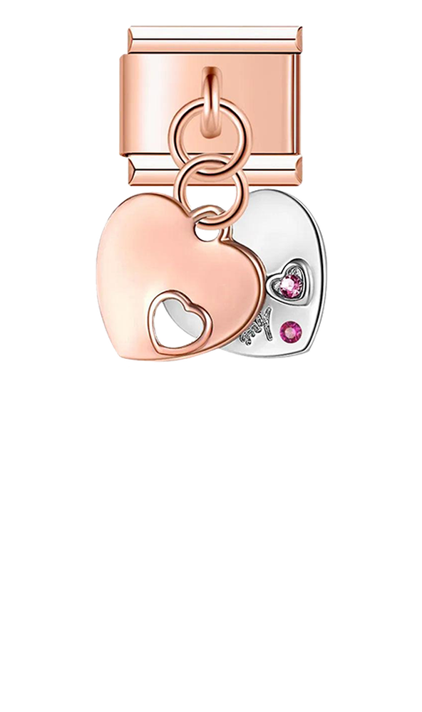 Double Heart with Purple Stones, on Rose Gold - double-heart-with-purple-stones-on-rose-gold-charms-45934313242959.png