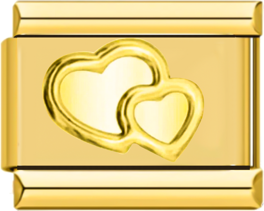Double Hearts, on Gold - double hearts on gold.png