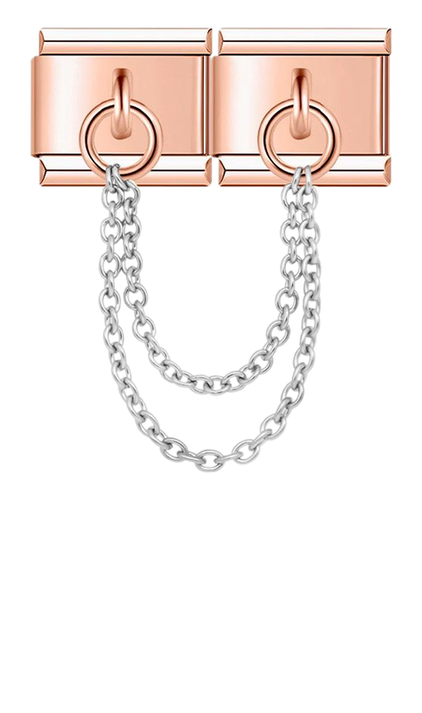 Double Linked Charms, Rose Gold - double linked charms rose gold.png